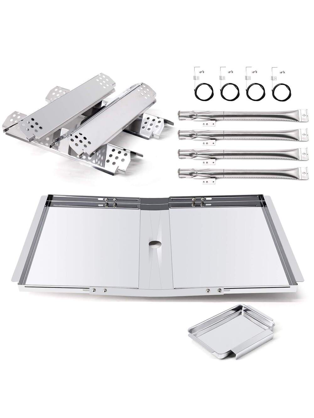 Nexgrill 720-0830H Grill Parts Kit Burners Heat Plates Igniters Drip Pan